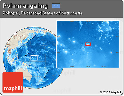 Shaded Relief Location Map of Pohnmangahng