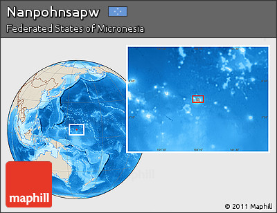 Shaded Relief Location Map of Nanpohnsapw