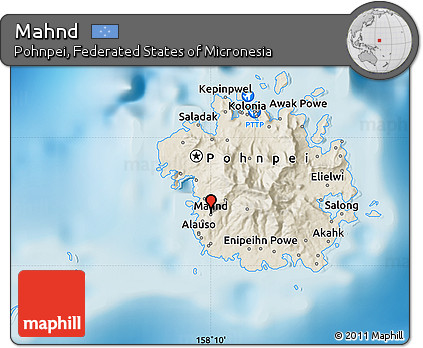 Shaded Relief Map of Mahnd