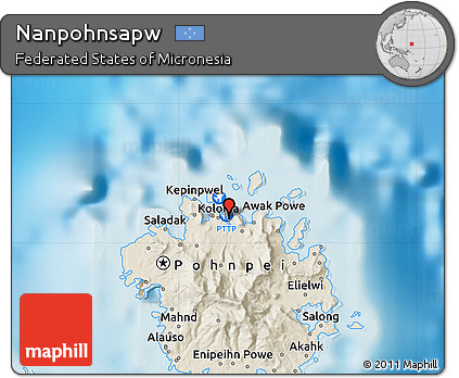 Shaded Relief Map of Nanpohnsapw