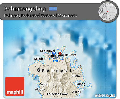 Shaded Relief Map of Pohnmangahng