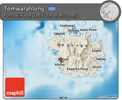 Shaded Relief Map of Tomwarahlong