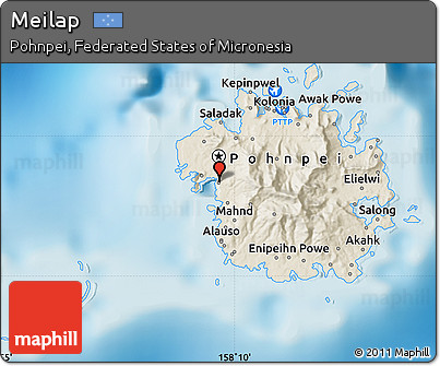Shaded Relief Map of Meilap
