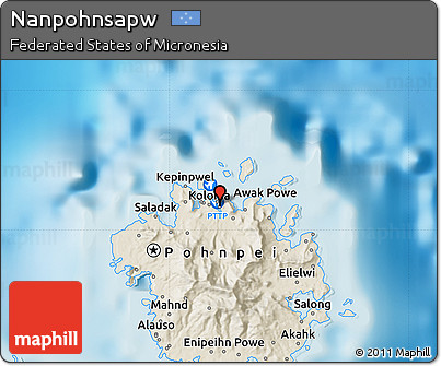 Shaded Relief Map of Nanpohnsapw