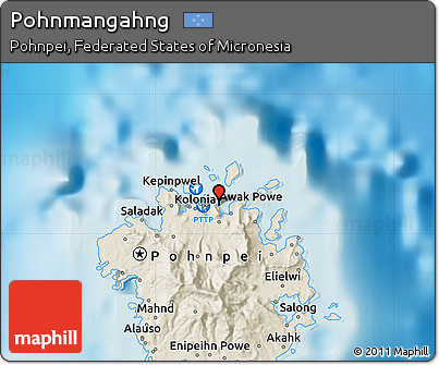 Shaded Relief Map of Pohnmangahng
