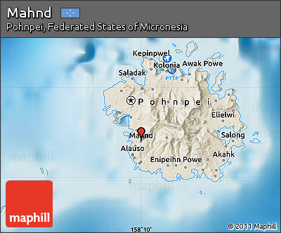 Shaded Relief Map of Mahnd