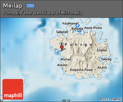 Shaded Relief Map of Meilap