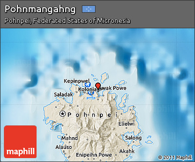 Shaded Relief Map of Pohnmangahng