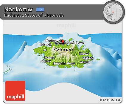 Physical Panoramic Map of Nankomw