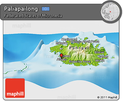 Physical Panoramic Map of Paliapailong
