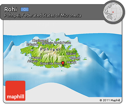 Physical Panoramic Map of Rohi