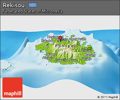 Physical Panoramic Map of Rekisou