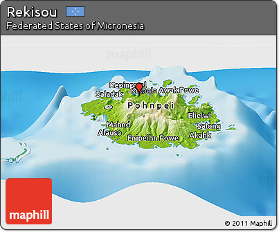 Physical Panoramic Map of Rekisou