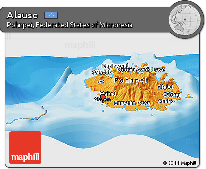 Political Panoramic Map of Alauso
