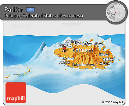 Political Panoramic Map of Palikir
