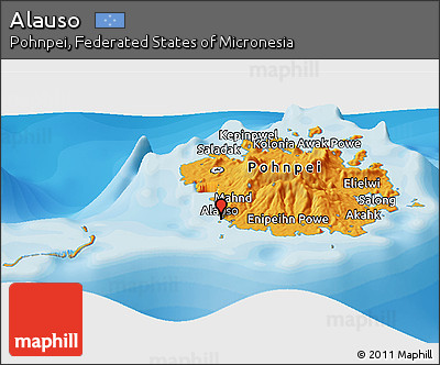 Political Panoramic Map of Alauso