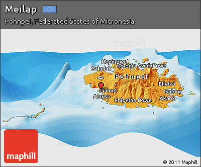 Political Panoramic Map of Meilap