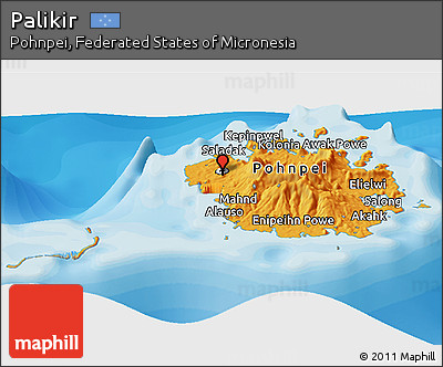 Political Panoramic Map of Palikir