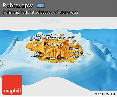 Political Panoramic Map of Pohrasapw