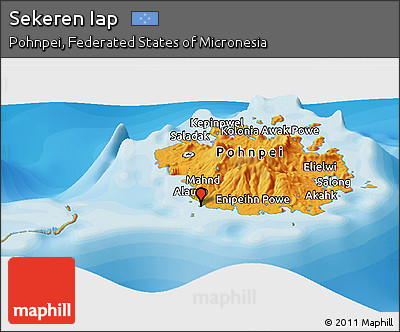 Political Panoramic Map of Sekeren Iap