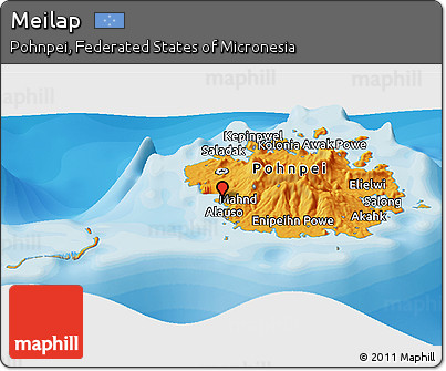 Political Panoramic Map of Meilap