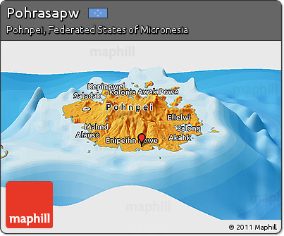 Political Panoramic Map of Pohrasapw