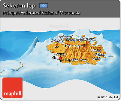 Political Panoramic Map of Sekeren Iap