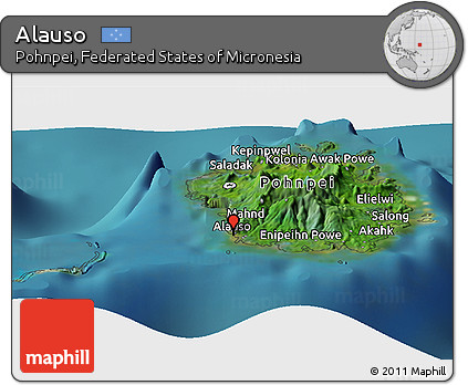 Satellite Panoramic Map of Alauso