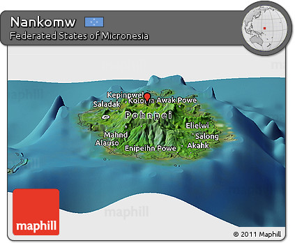 Satellite Panoramic Map of Nankomw