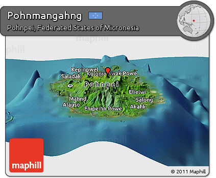 Satellite Panoramic Map of Pohnmangahng