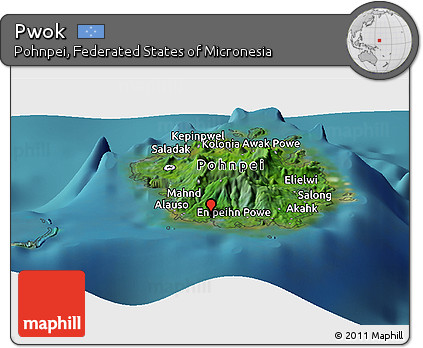 Satellite Panoramic Map of Pwok