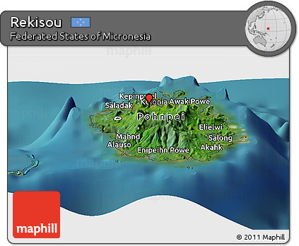 Satellite Panoramic Map of Rekisou