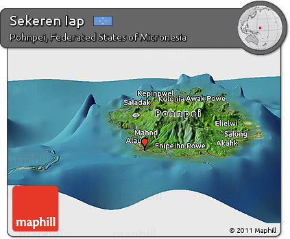 Satellite Panoramic Map of Sekeren Iap