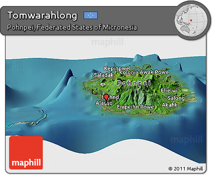 Satellite Panoramic Map of Tomwarahlong
