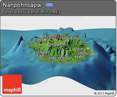 Satellite Panoramic Map of Nanpohnsapw