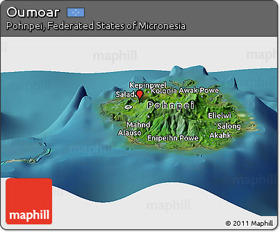 Satellite Panoramic Map of Oumoar