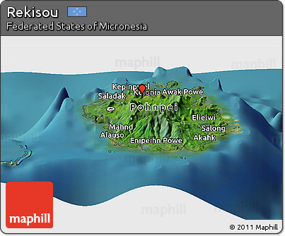 Satellite Panoramic Map of Rekisou