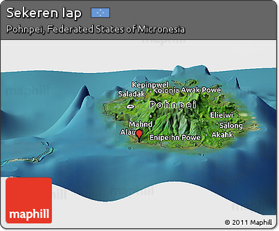Satellite Panoramic Map of Sekeren Iap