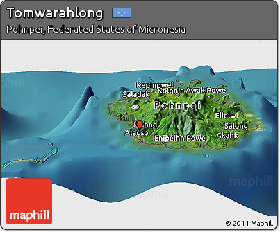 Satellite Panoramic Map of Tomwarahlong