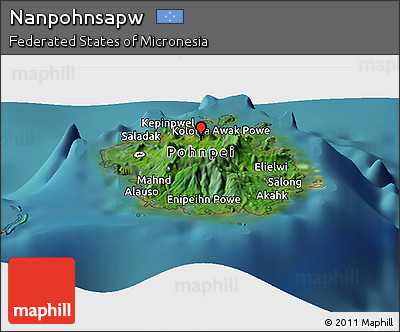 Satellite Panoramic Map of Nanpohnsapw