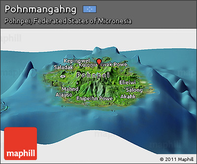 Satellite Panoramic Map of Pohnmangahng