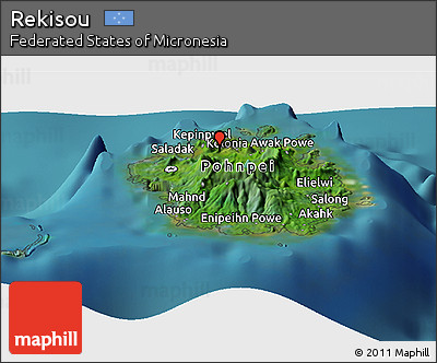 Satellite Panoramic Map of Rekisou