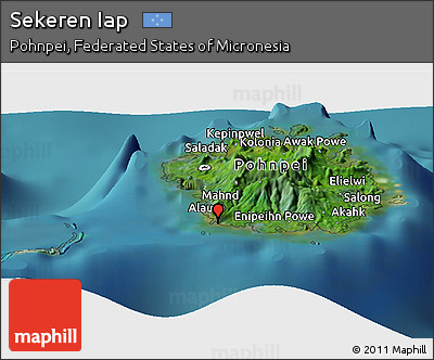 Satellite Panoramic Map of Sekeren Iap