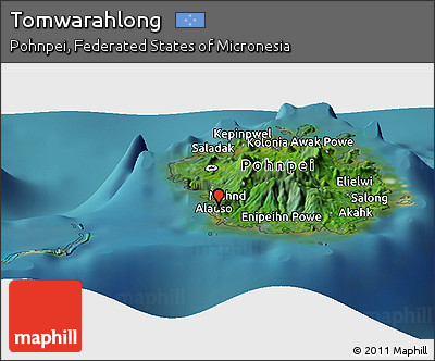 Satellite Panoramic Map of Tomwarahlong