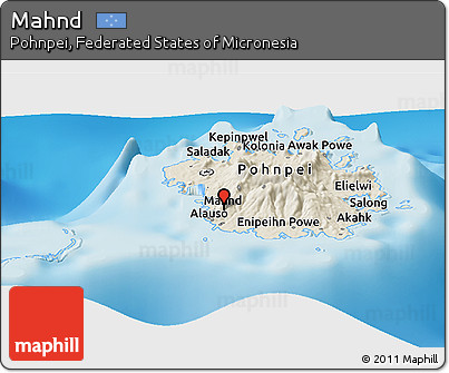 Shaded Relief Panoramic Map of Mahnd