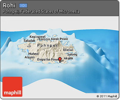Shaded Relief Panoramic Map of Rohi