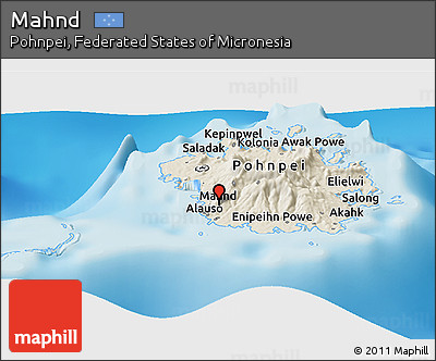 Shaded Relief Panoramic Map of Mahnd