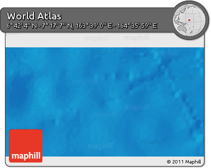 Physical 3D Map of the Area around 6° 59' 36" N, 164° 7' 30" E