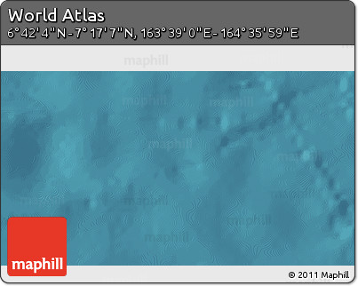 Satellite 3D Map of the Area around 6° 59' 36" N, 164° 7' 30" E