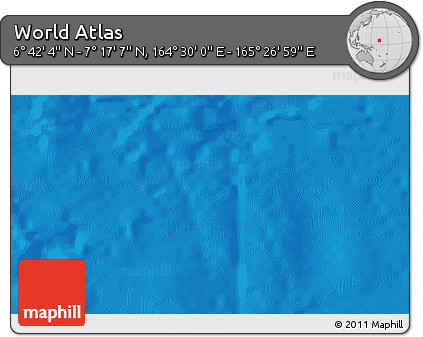 Physical 3D Map of the Area around 6° 59' 36" N, 164° 58' 29" E